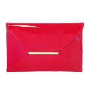 NWT JNB Patent Leather Envelope Candy Clutch/Crossbody